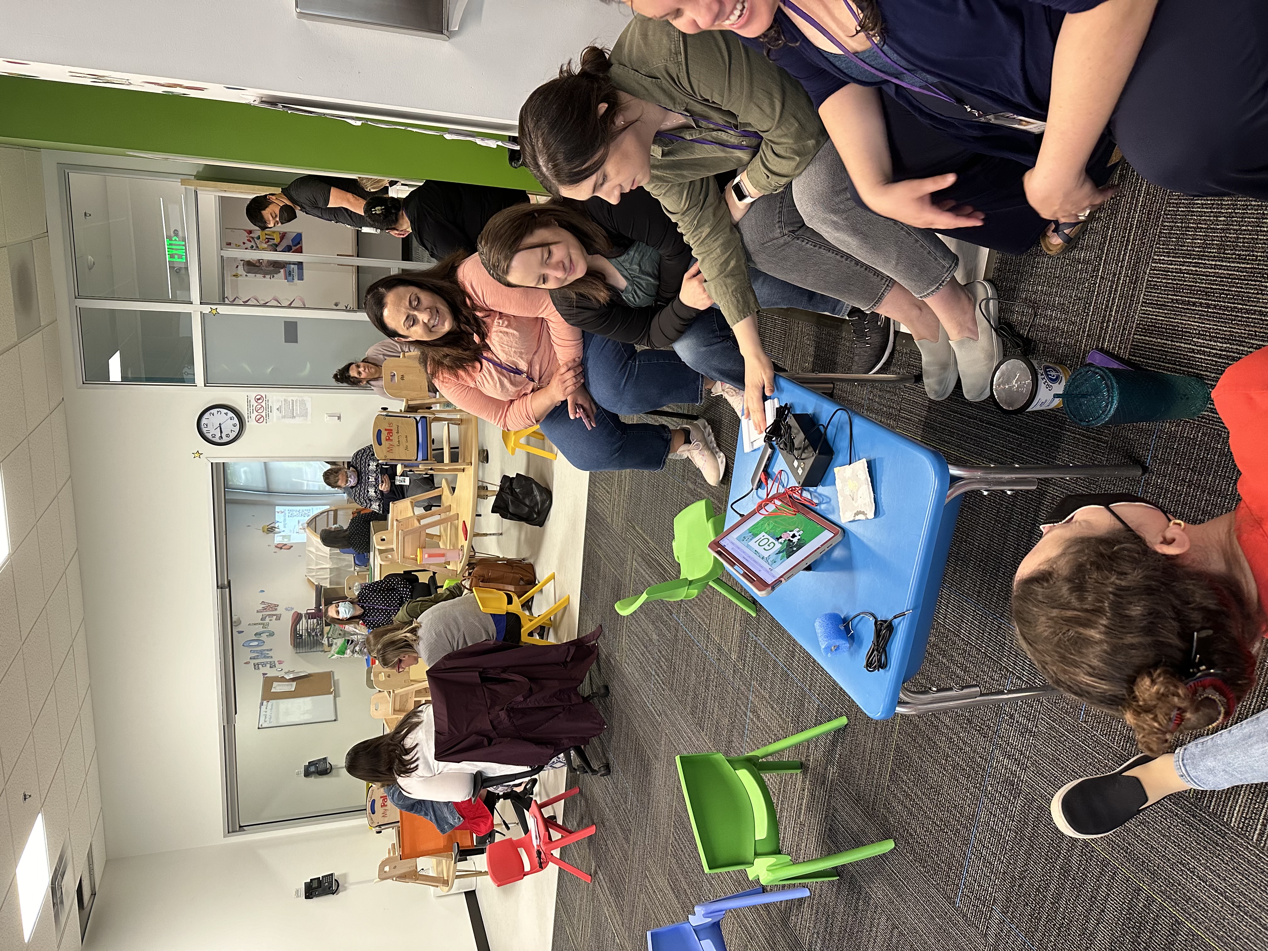 community members playing with the Switch Kit at an education session