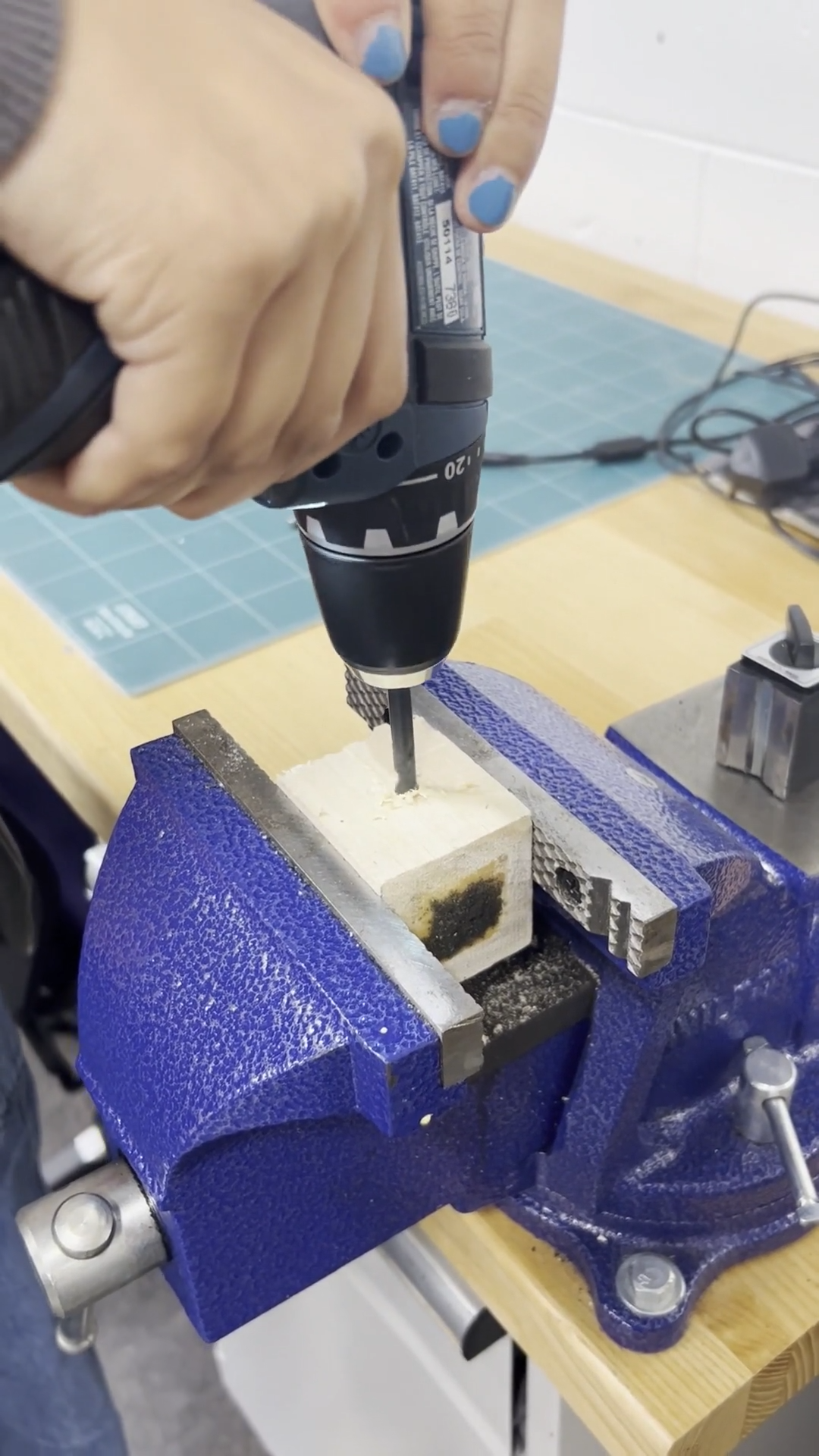 Video showing how to use a drill.