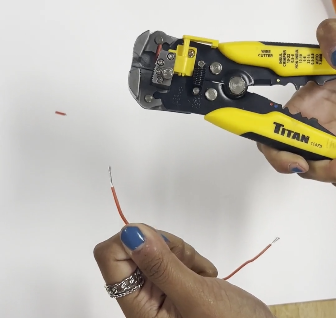 Video showing how to use wire strippers.